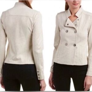 Cabi #3028 XS Charlie Double Breasted Moto Knit Jacket Preppy Business Casual